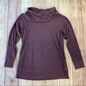 Eddie Bauer XL Ladies Cowl-Neck Waffle Sweater